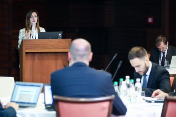 Maja Handziska Trendafilova, Head RCC's Programme Department, opening the regional workshop on undeclared work in the Western Balkans, organised by ESAP in Sarajevo on 15 October 2019 (Photo: RCC/Armin Durgut)