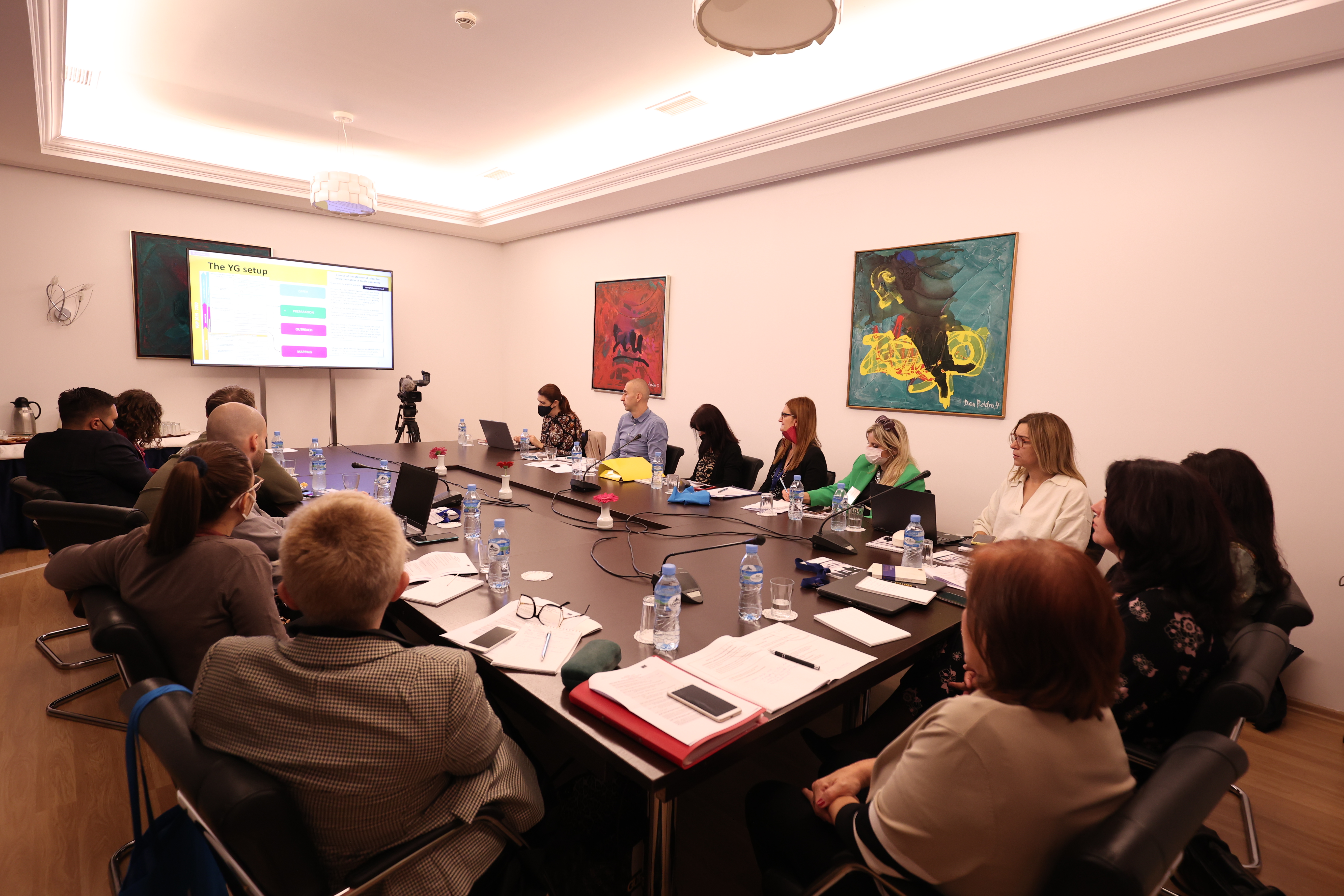 Western Balkan Network on Chapters 2 and 19 at the hybrid event Employment and Social Affairs, Tirana, 12-13 2021 (Photo: RCC ESAP2/Ani Media)