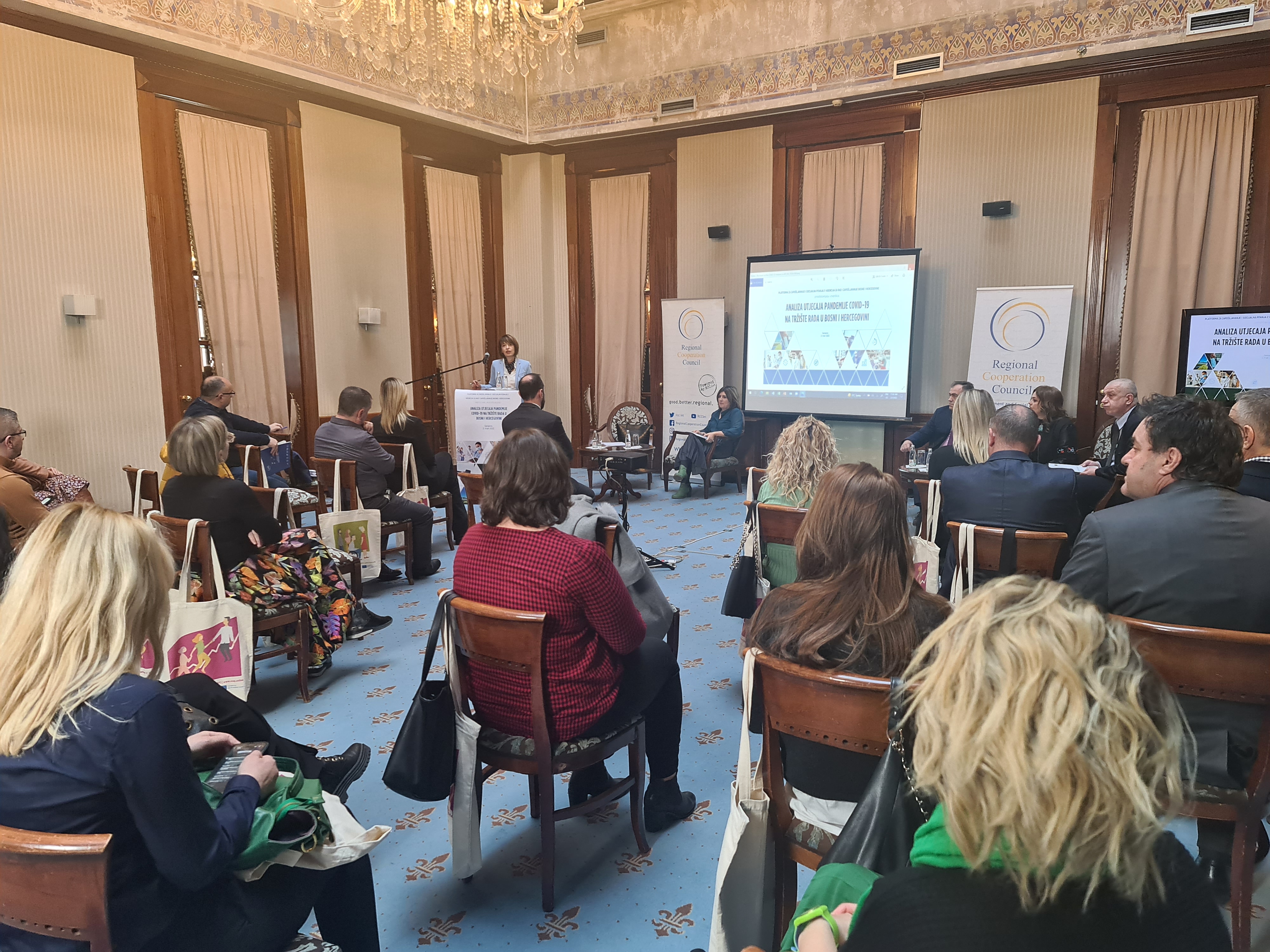 RCC ESAP 2 and Labour and Employment Agency of Bosnia and Herzegovina jointly organised presentation of report on effects of COVID-19 pandemic on labour market, Sarajevo, 3 March 2022 (Photo: RCC ESAP 2)