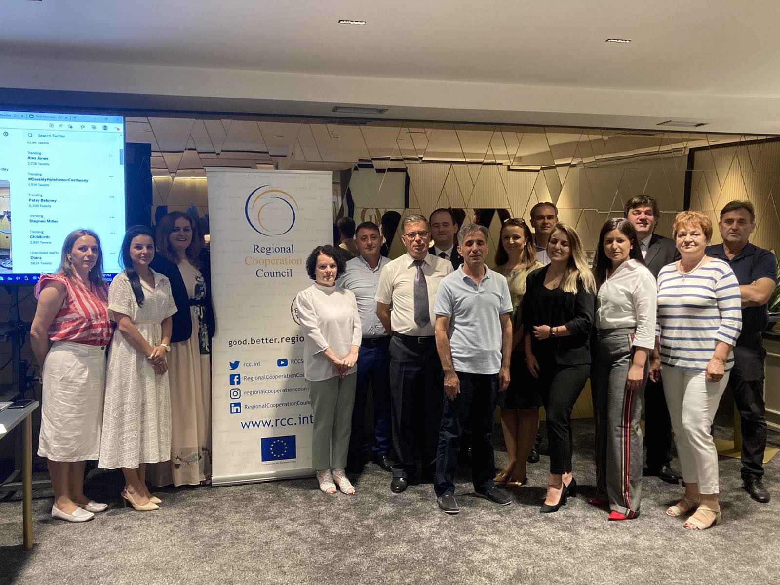 Participants of the 4th PES bench-learning peer visit hosted by Prishtina PES, 30 June to 1 July 2022 (Photo: RCC ESAP 2)