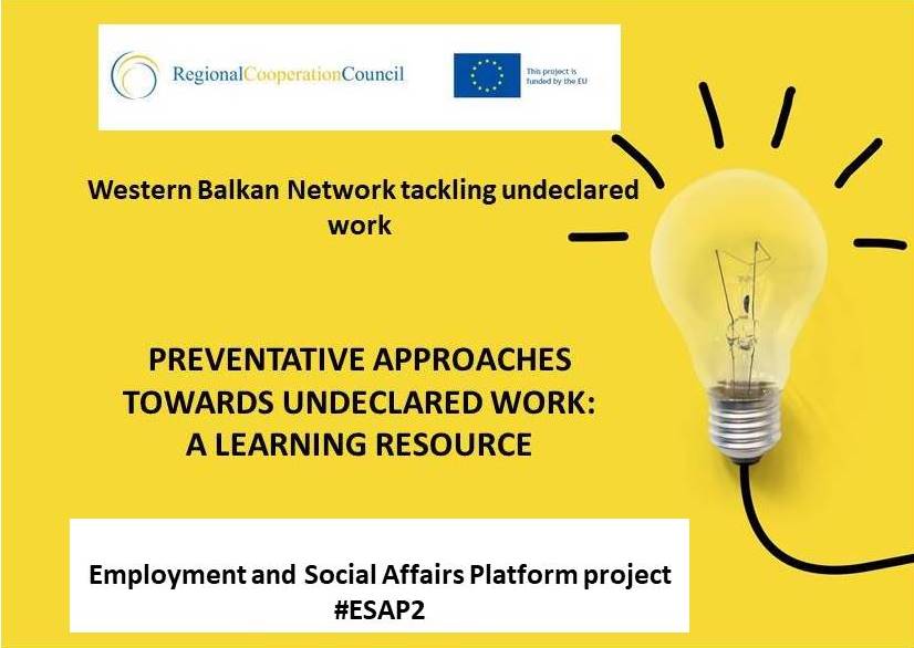 RCC ESAP 2: PREVENTATIVE APPROACHES TOWARDS UNDECLARED WORK: A LEARNING RESOURCE
