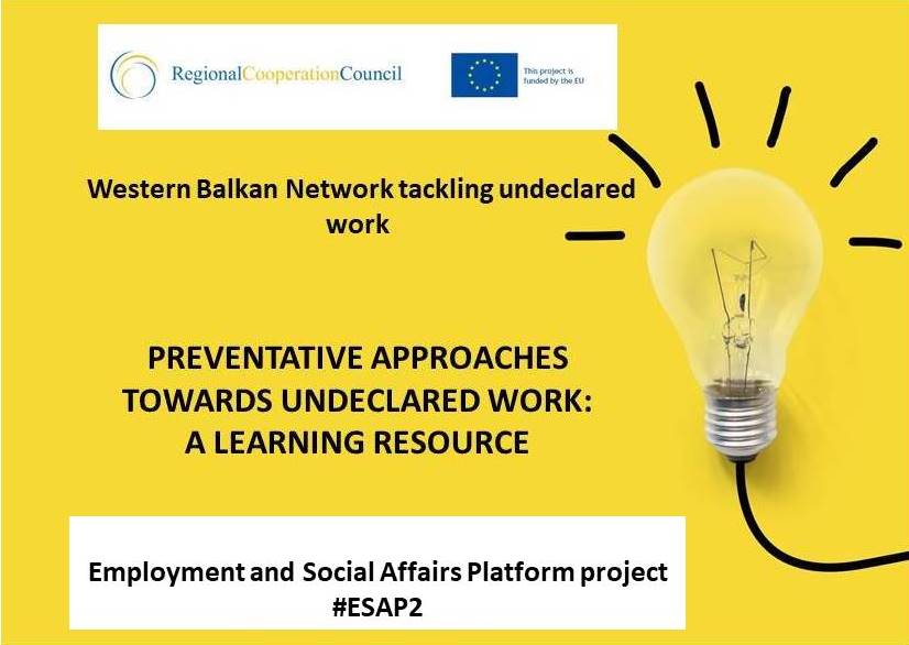 RCC ESAP 2: PREVENTATIVE APPROACHES TOWARDS UNDECLARED WORK: A LEARNING RESOURCE