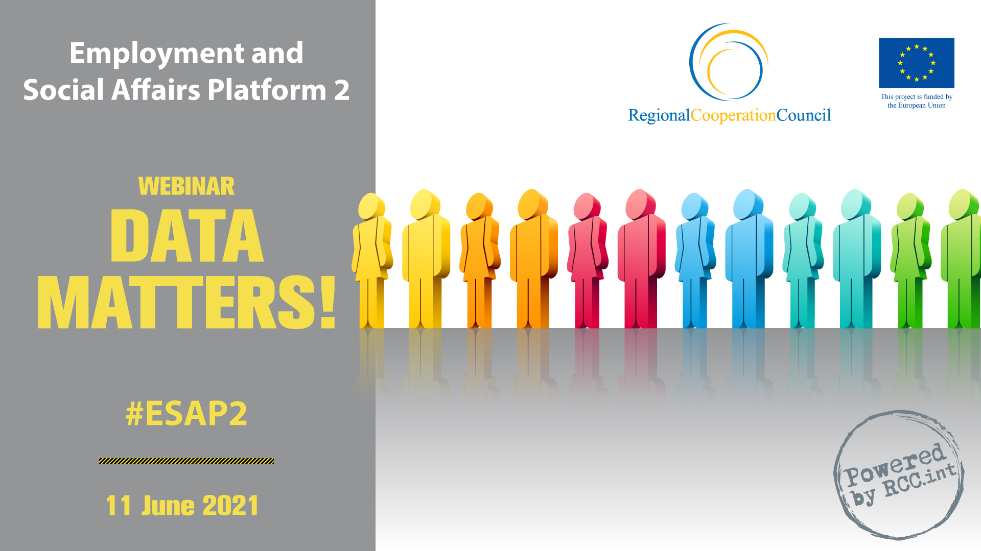 Webinar “Data Matters!” - tackling undeclared work (Design: RCC ESAP 2/Samir Dedic)