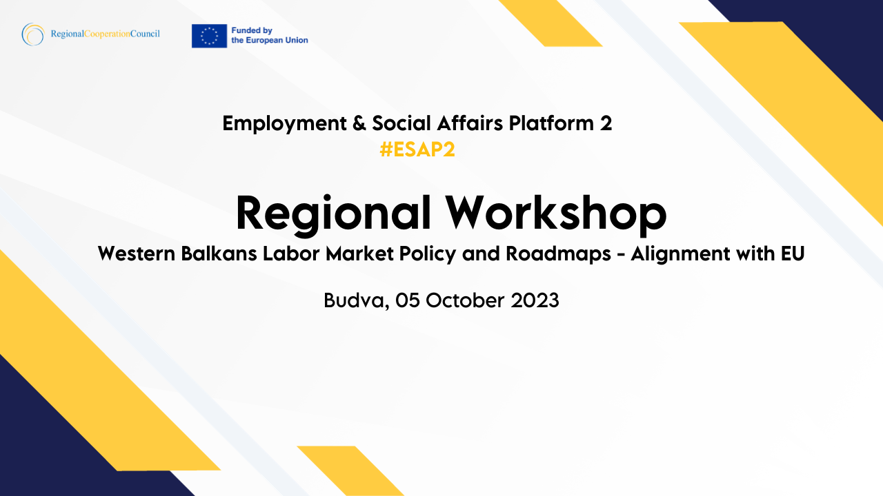 Western Balkans Labour Market Policy and Roadmaps - Alignment with EU