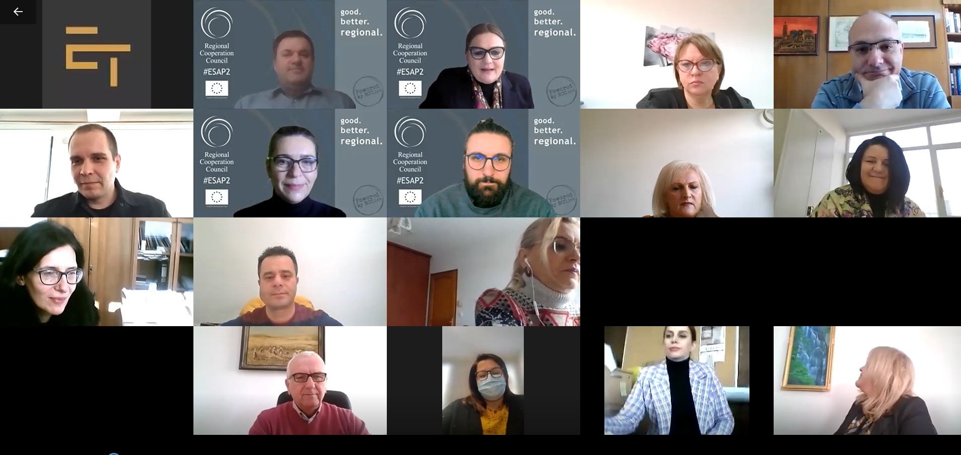 Online presentation of RCC ESAP Report “Impact Assessment of the Active Labour Market Measures in North Macedonia” to staff of Public Employment Service (PES) in North Macedonia (Photo: RCC ESAP 2)