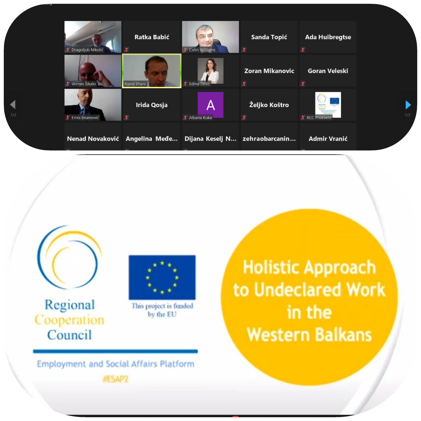 1st Meeting of the Western Balkan’s Network Tackling Undeclared Work (Photo: RCC/ESAP2)