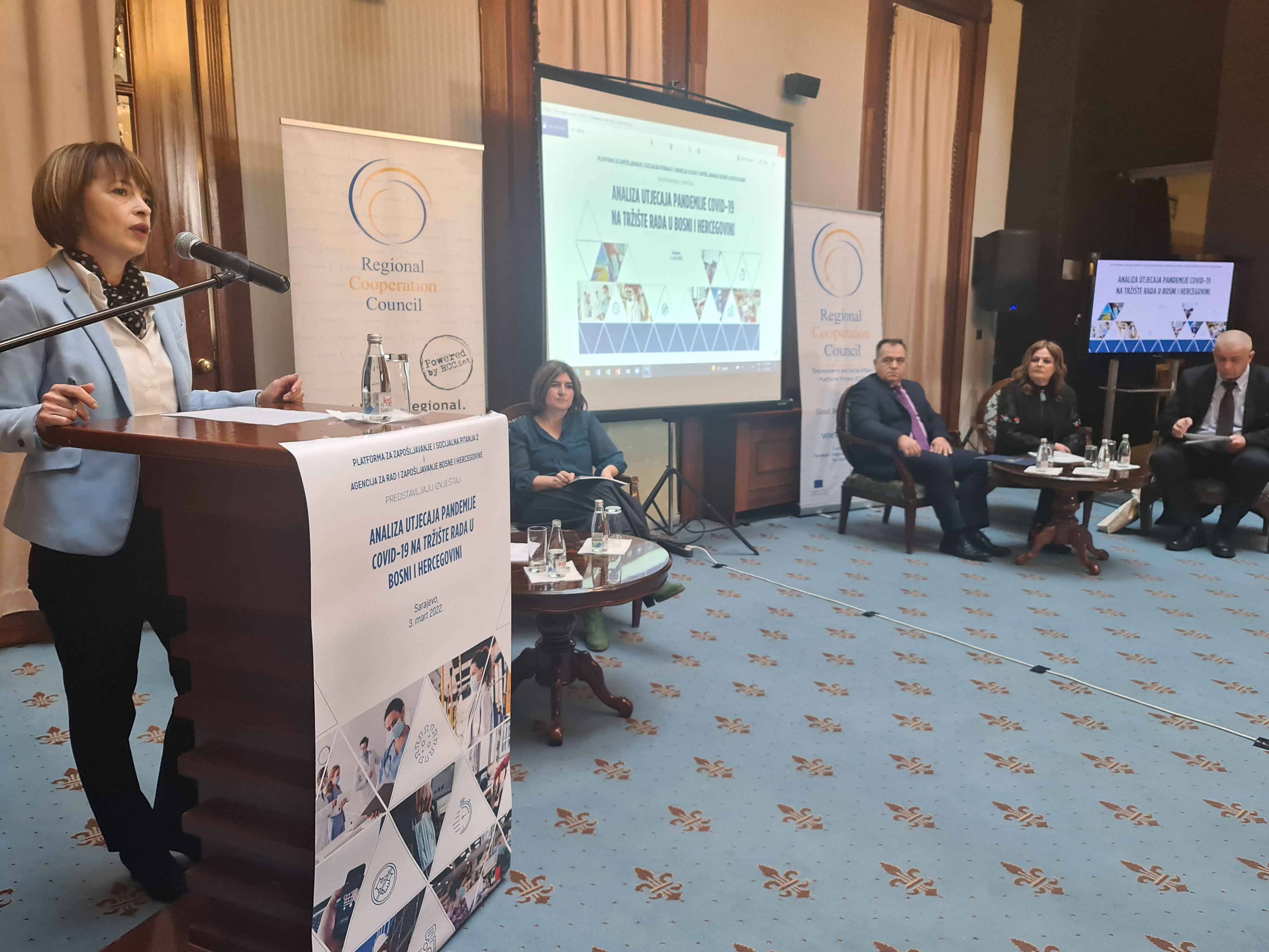 Presentation of the Report on the effects of the COVID-19 pandemic on the labour market in Bosnia and Herzegovina, Sarajevo, 3 March 2022 (Photo: RCC ESAP 2)