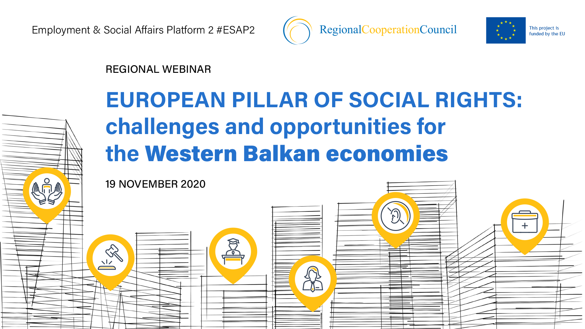 Regional meeting on challenges and opportunities of Social Rights in the Western Balkans 19 November 2020 (Photo: RCC/ESAP2)