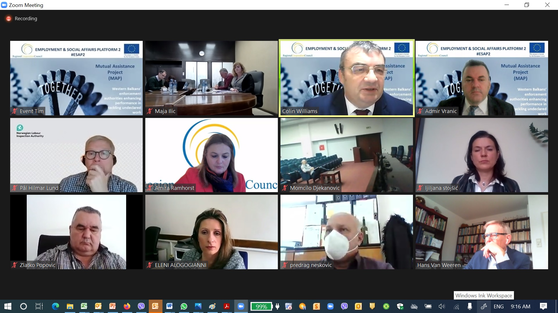 5th session of the Mutual Assistance Project(s) (MAP) for enforcement authorities in the Western Balkans facilitated by the RCC ESAP 2, 23 November 2021 (Photo: RCC ESAP 2)