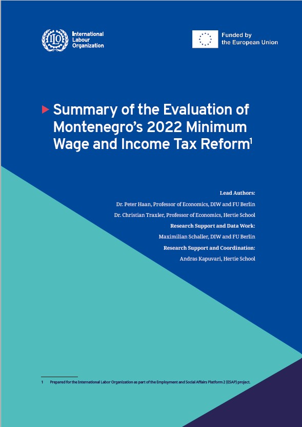 ILO ESAP 2: Summary of the Evaluation of Montenegro’s 2022 Minimum Wage and Income Tax Reform