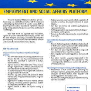 ESAP Key achievements