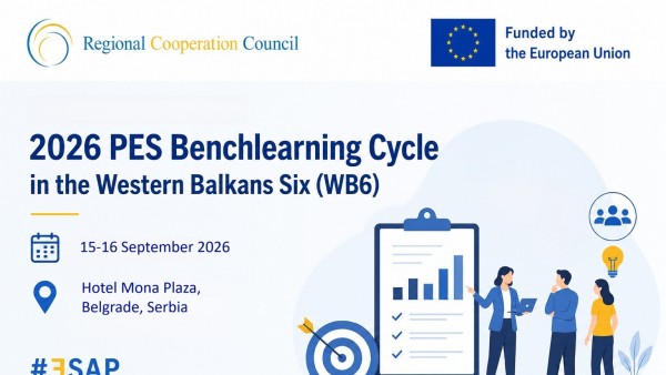 RCC ESAP 3: PES Benchlearning 2026 Peer Review Workshop, 15-16 September 2026, Belgrade Serbia