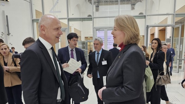 RCC Secretary General Amer Kapetanovic and Bärbel Bas, Federal Minister of Labour and Social Affairs at the Western Balkans Conference: Advancing Employment and Social Policy Together, held in Berlin on 11 May 2026 (Photo: RCC)
