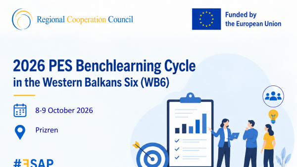 RCC ESAP 3: PES Benchlearning 2026 Peer Review Workshop, 8-9 October 2026, Prizren