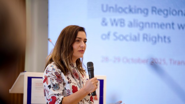 RCC ESAP 3 Team Leader Ratka Babic adressing the audience (Photo: RCC ESAP 3/Henri Koçi)