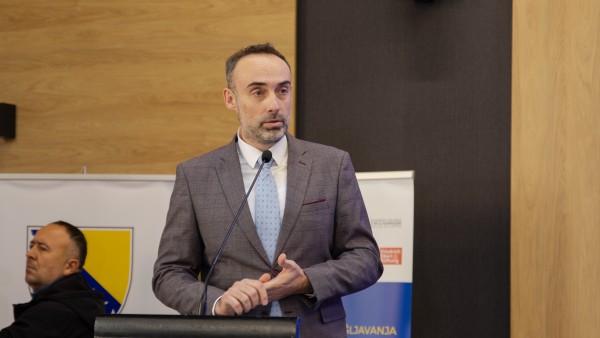 Sinisa Marcic, RCC’s Senior Expert on Human Capital Development delivering speech (Photo: courtesy of Labour and Employment Agency of Bosnia and Herzegovina)