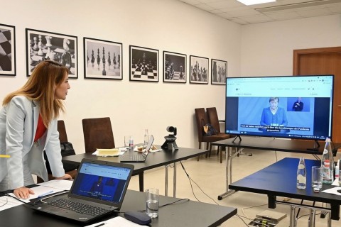 RCC Secretary General Majlinda Bregu at the Berlin Summit (Photo: RCC/Armand Habazaj) 