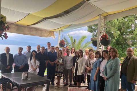 Participants of teh ESAP2-organized PES Benchlearning Peer Visit to North Macedonia, Ohrid 8-9 June 2022 (Photo: RCC ESAP 2) 