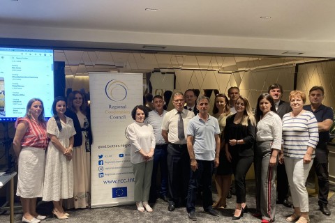 Participants of the 4th PES bench-learning peer visit hosted by Prishtina PES, 30 June to 1 July 2022 (Photo: RCC ESAP 2)