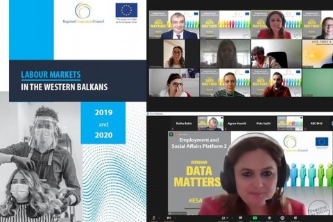 RCC’s ESAP 2 Project presents Study on Labour Markets in the Western Balkans at “Data Matters” webinar (Photo: RCC ESAP 2)