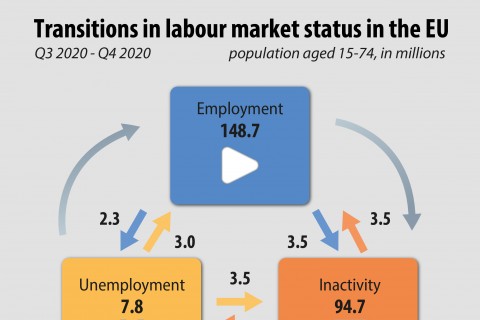 EU Labour market flows in Q4 2020 (Photo: ec.europa.eu/eurostat)