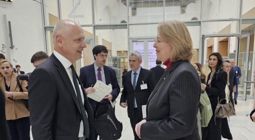 RCC Secretary General Amer Kapetanovic and Bärbel Bas, Federal Minister of Labour and Social Affairs at the Western Balkans Conference: Advancing Employment and Social Policy Together, held in Berlin on 11 May 2026 (Photo: RCC)