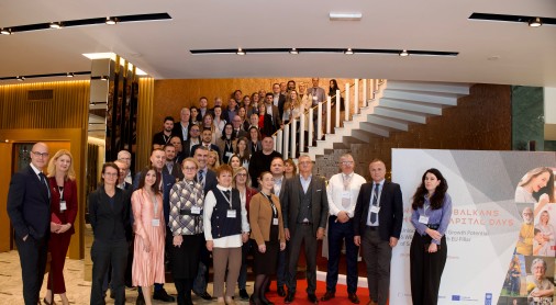 Family photo of the participants on day 2 of the Western Balkans Human Capital Days event (Photo: RCC ESAP 3/Henri Koçi)
