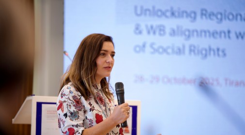 RCC ESAP 3 Team Leader Ratka Babic adressing the audience (Photo: RCC ESAP 3/Henri Koçi)